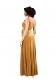 Outlet Romantic Velvet Floor Length Formal Bridesmaid Dress / Prom Dress with Wrap Detail UK