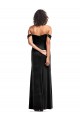 Outlet Off the Shoulder Drapped Sleeves Formal Stretch Velvet Bridesmaid Dress / Prom Dress UK