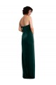 Outlet Scooped Strapless Long Formal Velvet Bridesmaid Dress / Prom Dress with Daring Side Slit UK