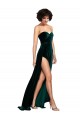 Outlet Sweetheart Fluid Velvet Bridesmaid Dress / Prom Dress with High Split UK