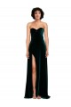 Outlet Sweetheart Fluid Velvet Bridesmaid Dress / Prom Dress with High Split UK